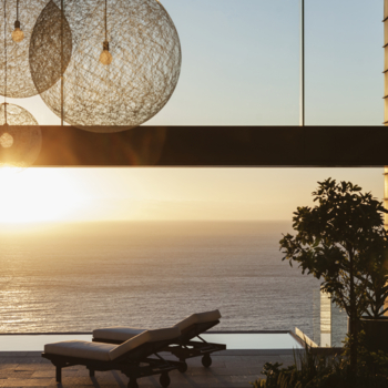 Patio of modern house